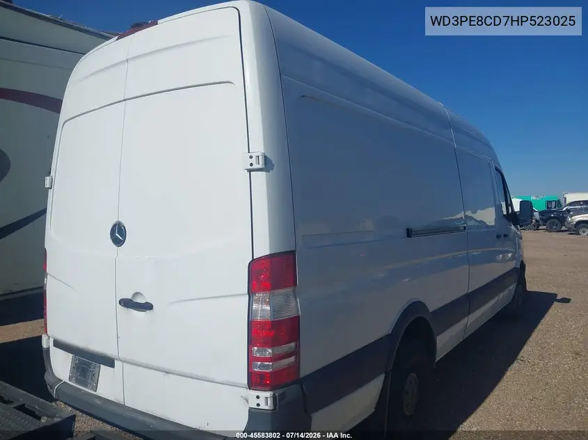 2017 Mercedes-Benz Sprinter 2500 High Roof V6 VIN: WD3PE8CD7HP523025 Lot: 45583802