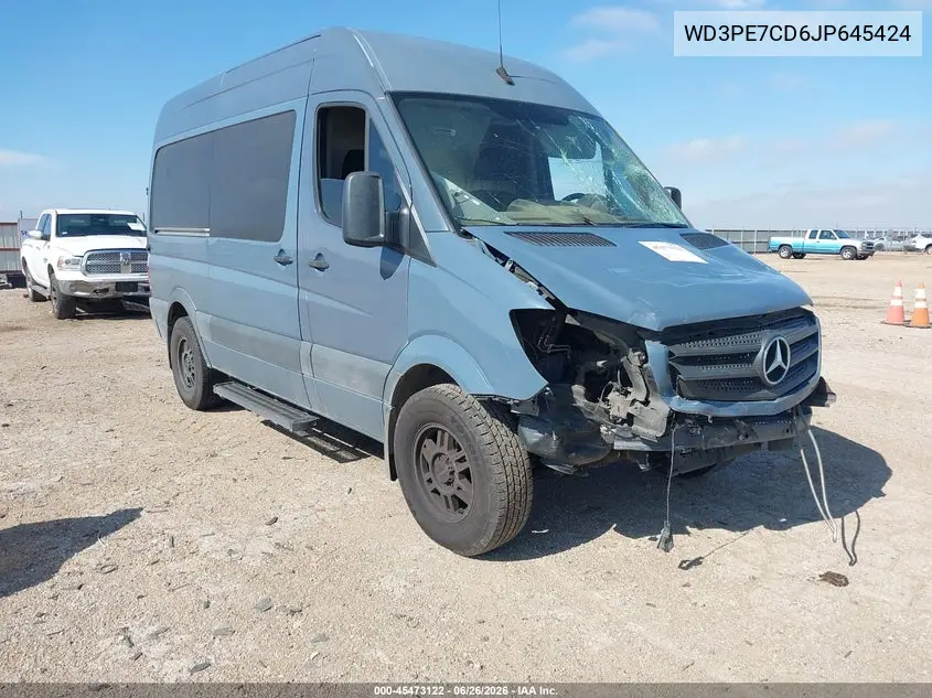 2018 Mercedes-Benz Sprinter 2500 Standard Roof V6 VIN: WD3PE7CD6JP645424 Lot: 45473122