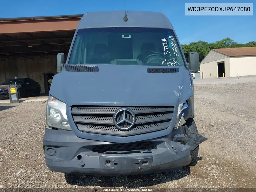 2018 Mercedes-Benz Sprinter 2500 Standard Roof V6 VIN: WD3PE7CDXJP647080 Lot: 45672083