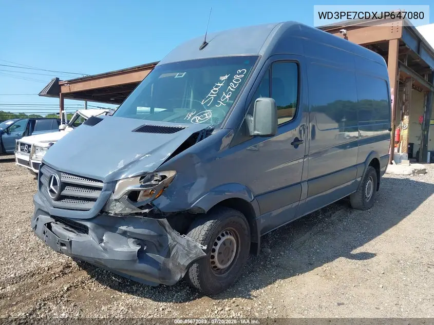 2018 Mercedes-Benz Sprinter 2500 Standard Roof V6 VIN: WD3PE7CDXJP647080 Lot: 45672083