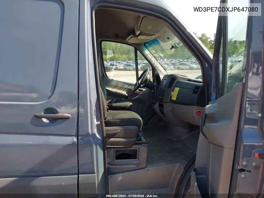 2018 Mercedes-Benz Sprinter 2500 Standard Roof V6 VIN: WD3PE7CDXJP647080 Lot: 45672083
