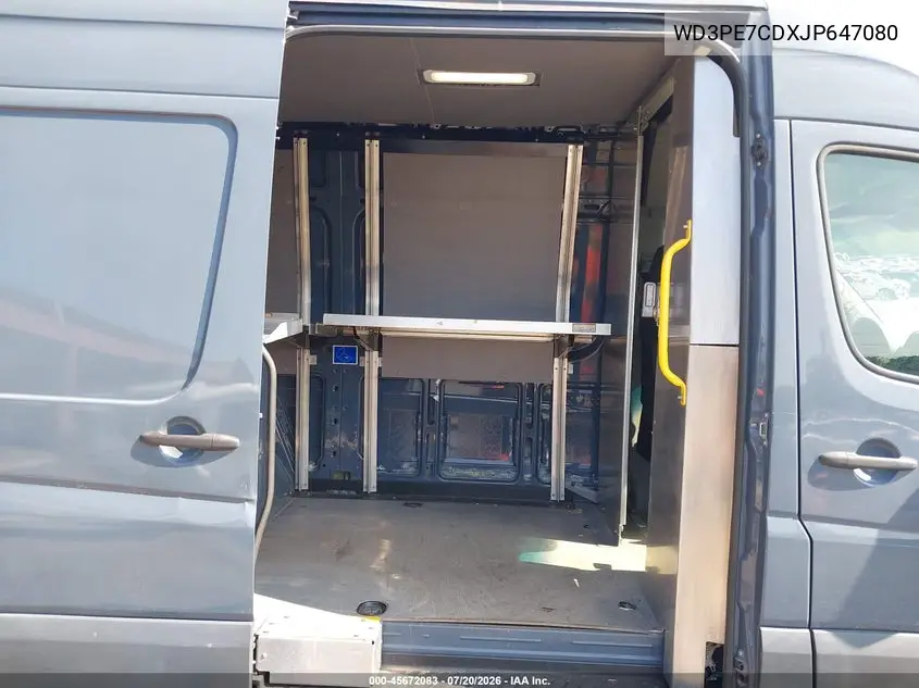 2018 Mercedes-Benz Sprinter 2500 Standard Roof V6 VIN: WD3PE7CDXJP647080 Lot: 45672083