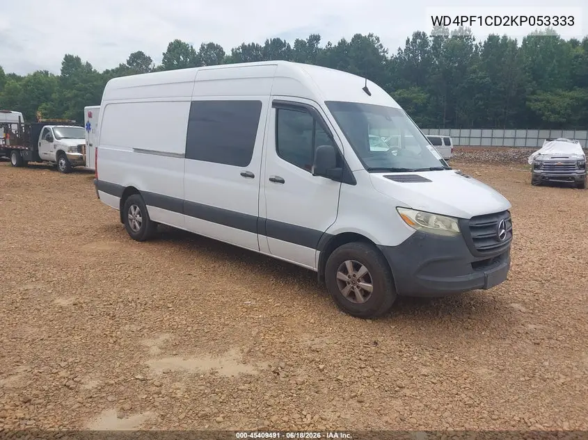 2019 Mercedes-Benz Sprinter 2500 High Roof V6 VIN: WD4PF1CD2KP053333 Lot: 45409491