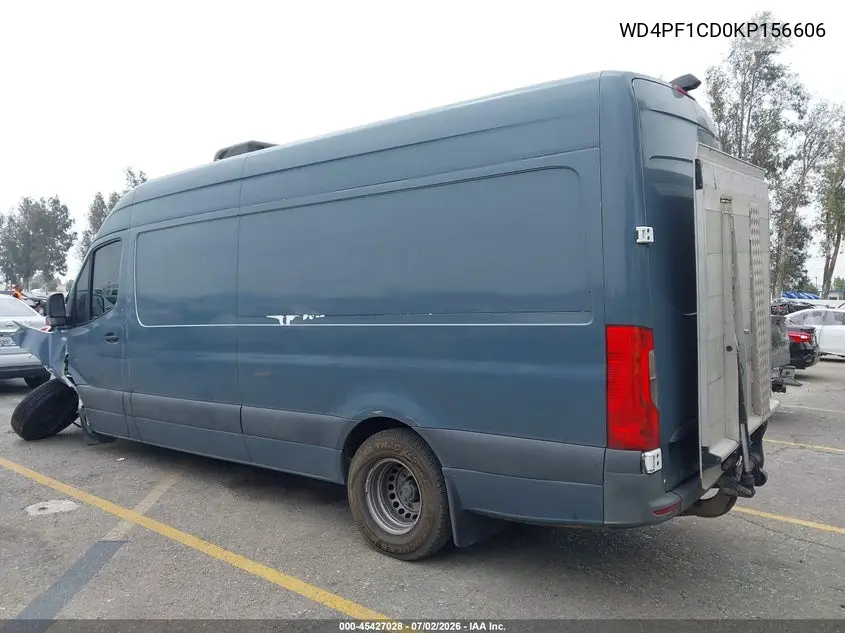 2019 Mercedes-Benz Sprinter 3500 High Roof V6 VIN: WD4PF1CD0KP156606 Lot: 45427028