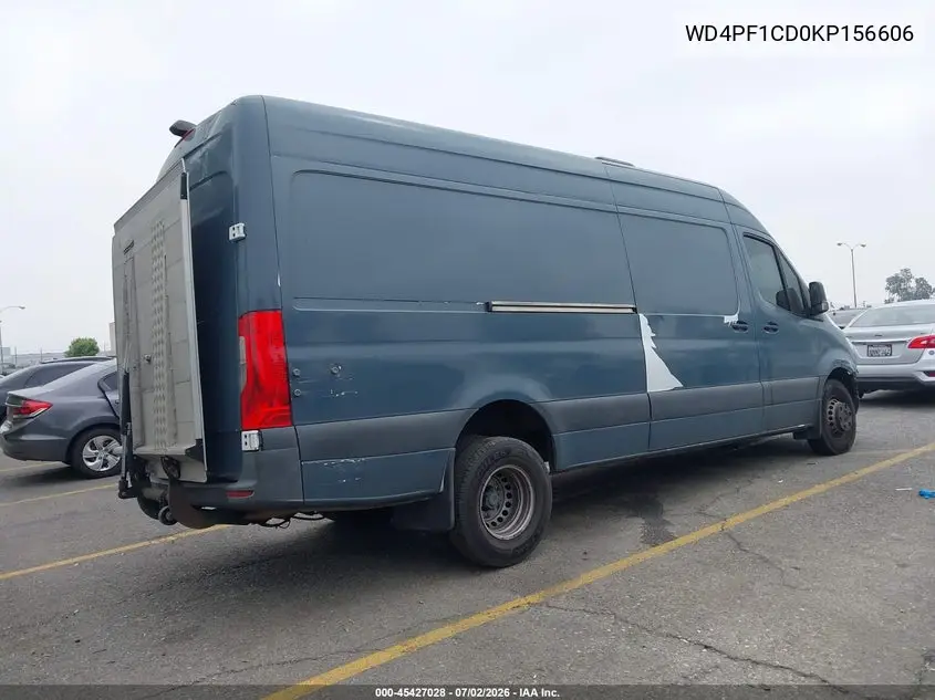 2019 Mercedes-Benz Sprinter 3500 High Roof V6 VIN: WD4PF1CD0KP156606 Lot: 45427028