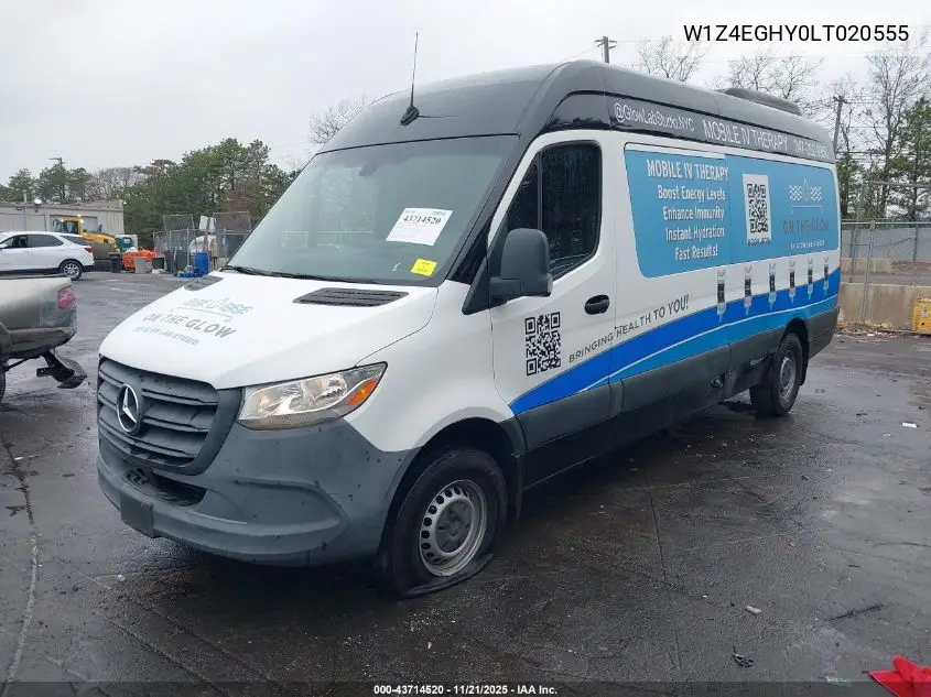 W1Z4EGHY0LT020555 2020 Mercedes-Benz Sprinter 2500 High Roof V6