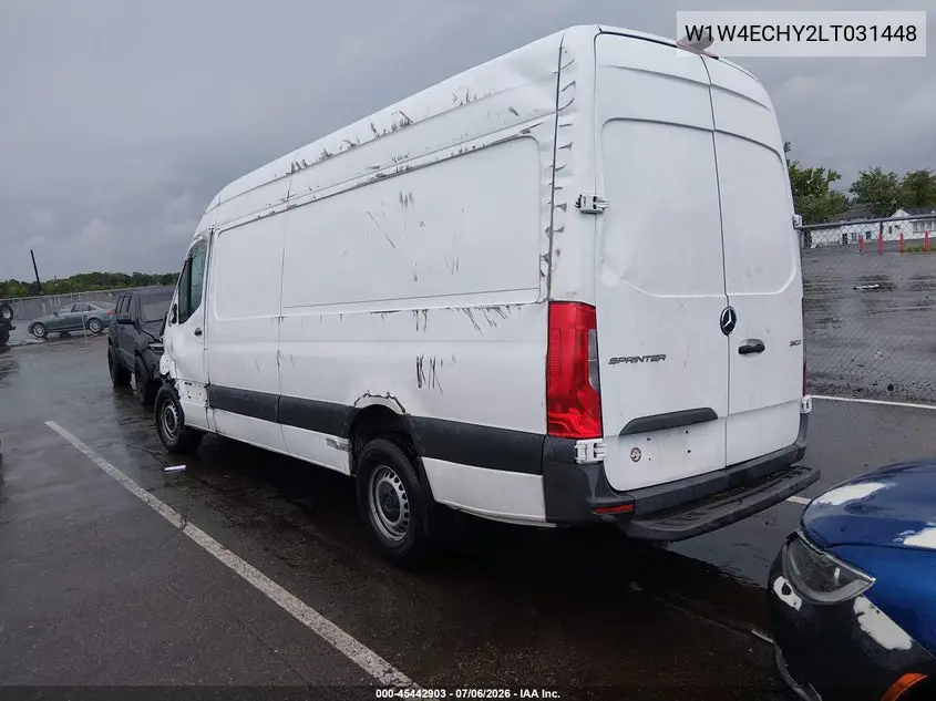 2020 Mercedes-Benz Sprinter 2500 High Roof V6 VIN: W1W4ECHY2LT031448 Lot: 45442903