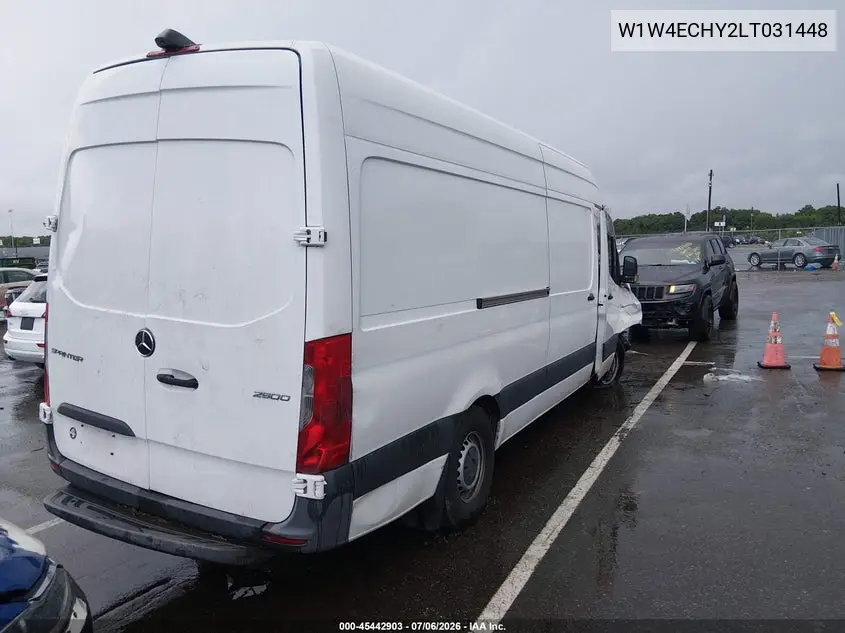 2020 Mercedes-Benz Sprinter 2500 High Roof V6 VIN: W1W4ECHY2LT031448 Lot: 45442903