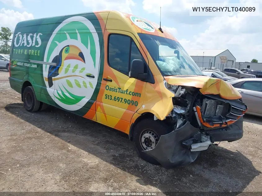 2020 Mercedes-Benz Sprinter 3500 High Roof V6 VIN: W1Y5ECHY7LT040089 Lot: 45568610