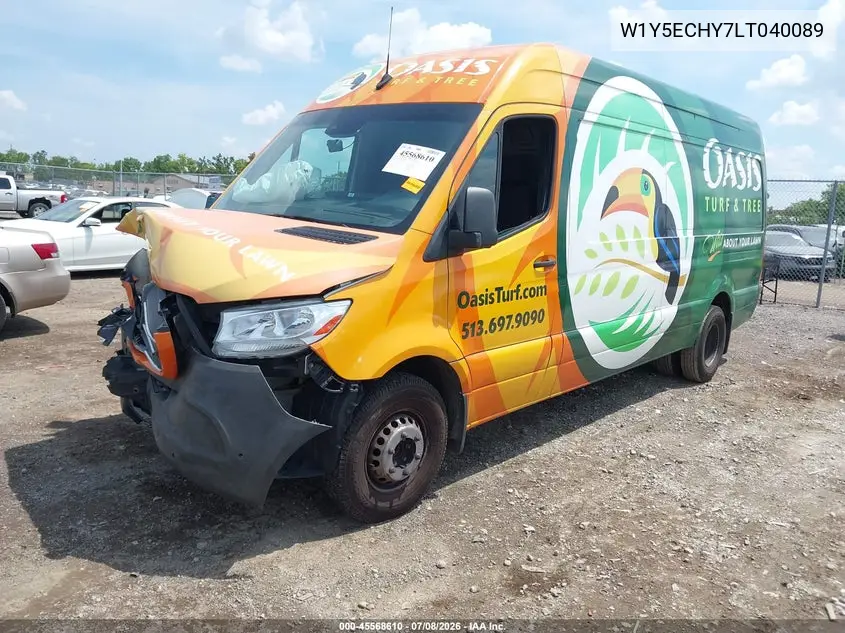 2020 Mercedes-Benz Sprinter 3500 High Roof V6 VIN: W1Y5ECHY7LT040089 Lot: 45568610