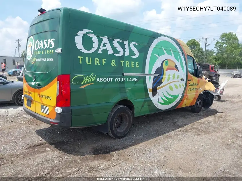 2020 Mercedes-Benz Sprinter 3500 High Roof V6 VIN: W1Y5ECHY7LT040089 Lot: 45568610