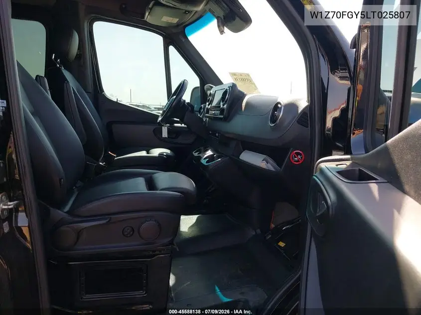 2020 Mercedes-Benz Sprinter 1500 Standard Roof I4 VIN: W1Z70FGY5LT025807 Lot: 45588138