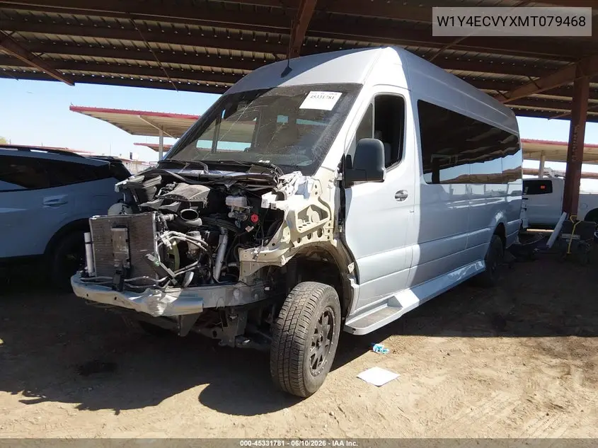 2021 Mercedes-Benz Sprinter 2500 High Roof V6 VIN: W1Y4ECVYXMT079468 Lot: 45331781