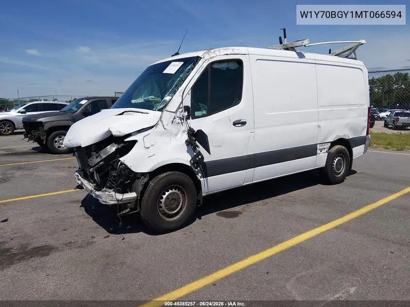 2021 Mercedes-Benz Sprinter 1500 Standard Roof I4 VIN: W1Y70BGY1MT066594 Lot: 45385257