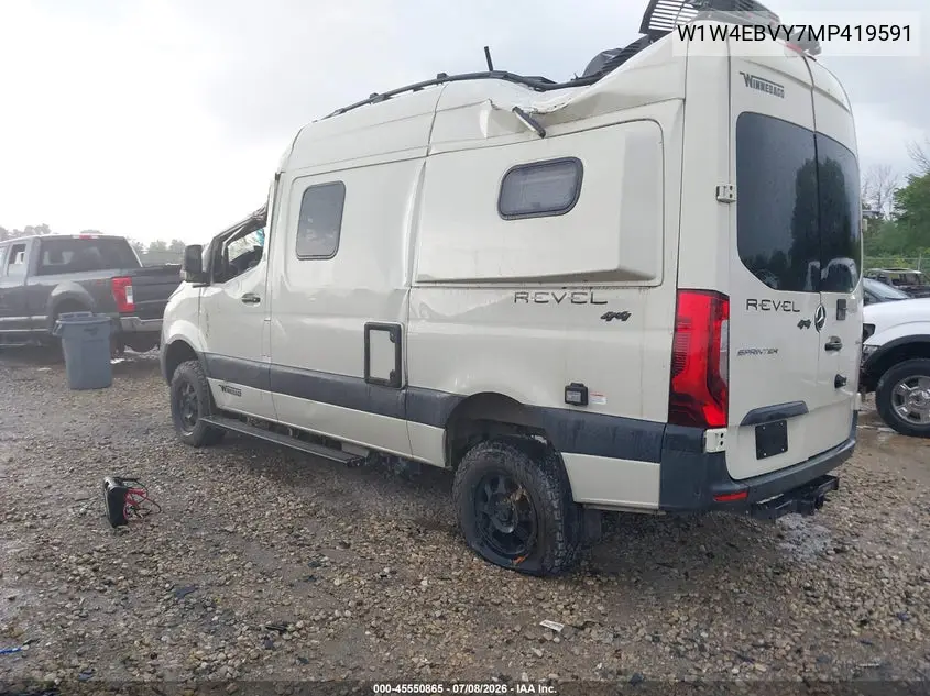 2021 Mercedes-Benz Sprinter 2500 Standard Roof V6 VIN: W1W4EBVY7MP419591 Lot: 45550865