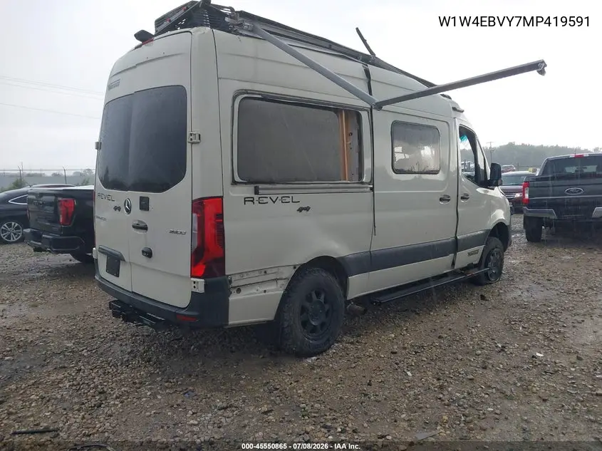 2021 Mercedes-Benz Sprinter 2500 Standard Roof V6 VIN: W1W4EBVY7MP419591 Lot: 45550865