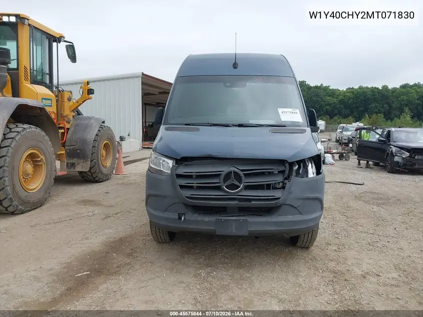 2021 Mercedes-Benz Sprinter 2500 High Roof I4 VIN: W1Y40CHY2MT071830 Lot: 45575844