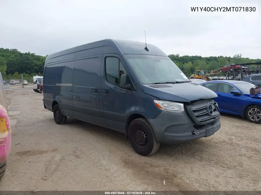 2021 Mercedes-Benz Sprinter 2500 High Roof I4 VIN: W1Y40CHY2MT071830 Lot: 45575844