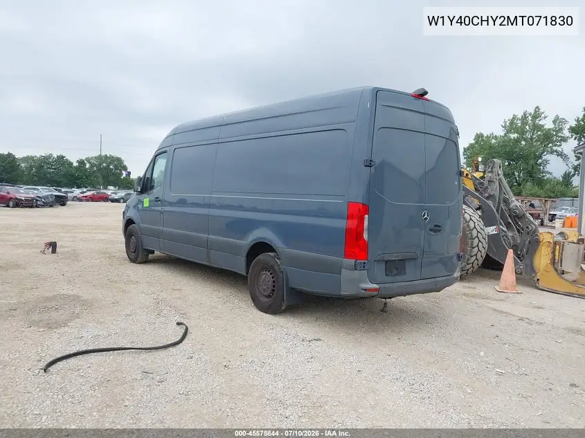 2021 Mercedes-Benz Sprinter 2500 High Roof I4 VIN: W1Y40CHY2MT071830 Lot: 45575844