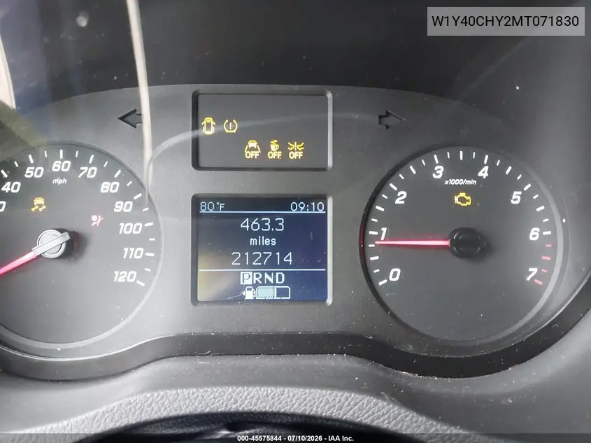 2021 Mercedes-Benz Sprinter 2500 High Roof I4 VIN: W1Y40CHY2MT071830 Lot: 45575844