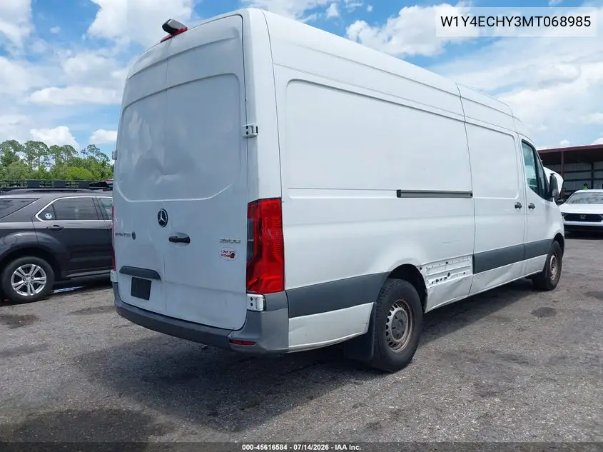 2021 Mercedes-Benz Sprinter 2500 High Roof V6 VIN: W1Y4ECHY3MT068985 Lot: 45616584