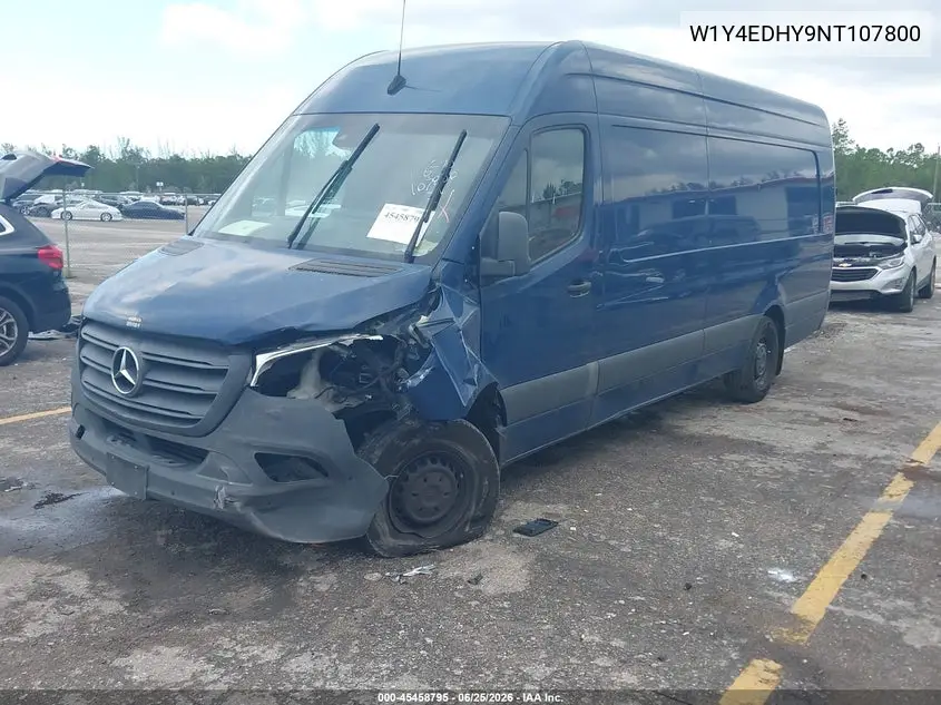 2022 Mercedes-Benz Sprinter 2500 High Roof V6 VIN: W1Y4EDHY9NT107800 Lot: 45458795