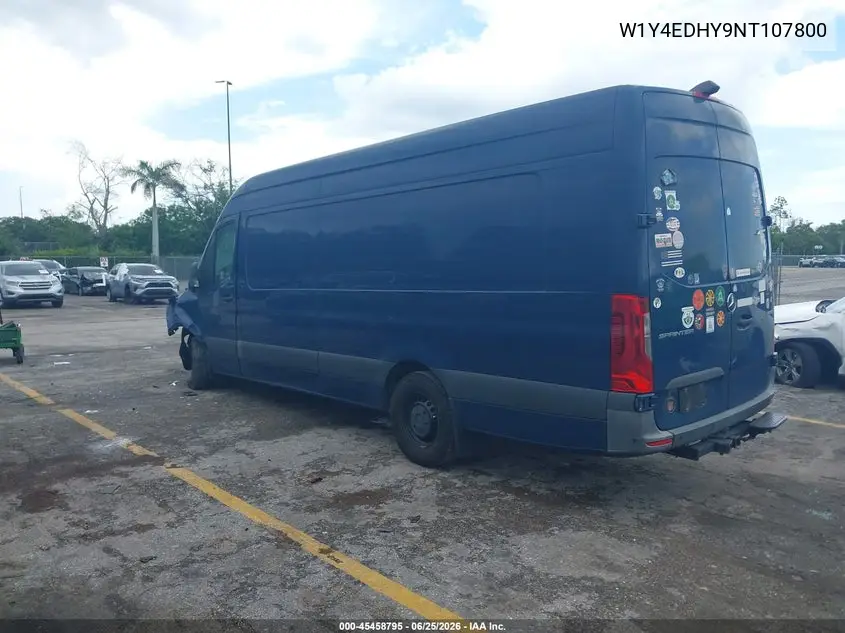 2022 Mercedes-Benz Sprinter 2500 High Roof V6 VIN: W1Y4EDHY9NT107800 Lot: 45458795