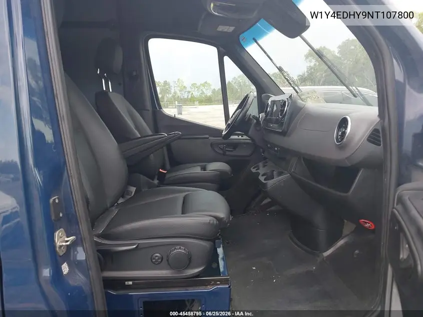 2022 Mercedes-Benz Sprinter 2500 High Roof V6 VIN: W1Y4EDHY9NT107800 Lot: 45458795