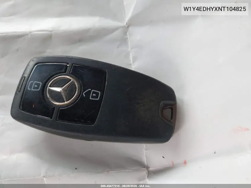 2022 Mercedes-Benz Sprinter 2500 High Roof V6 VIN: W1Y4EDHYXNT104825 Lot: 45477315