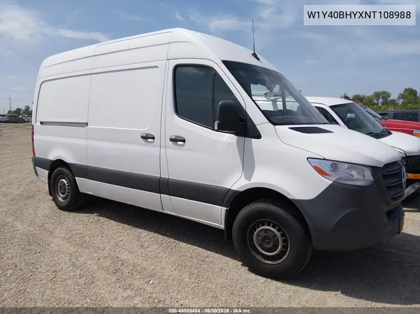 2022 Mercedes-Benz Sprinter 2500 Standard Roof I4 VIN: W1Y40BHYXNT108988 Lot: 45505454