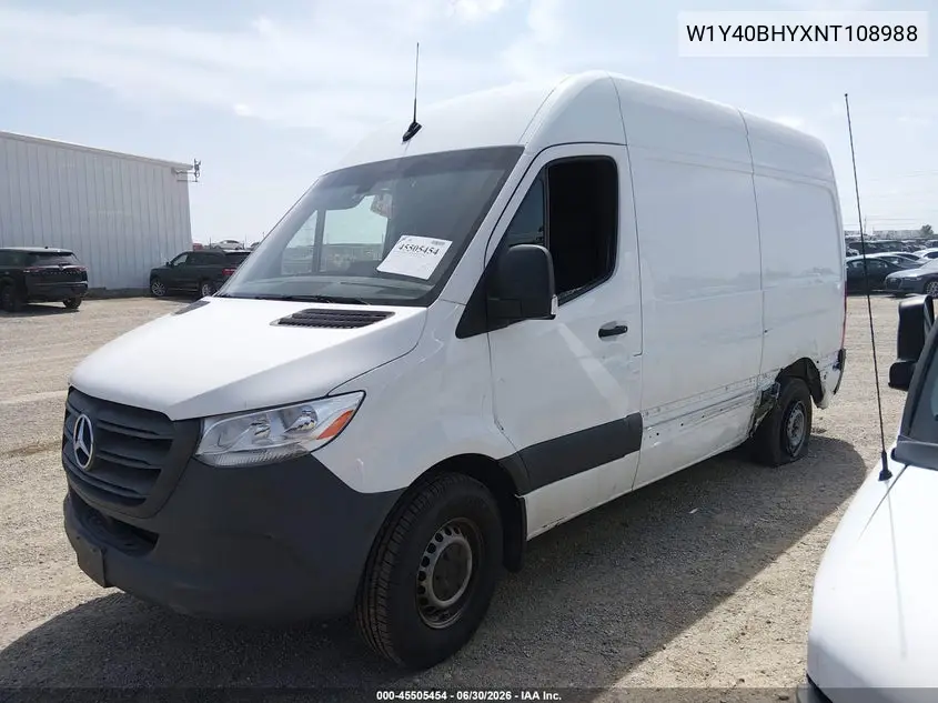 2022 Mercedes-Benz Sprinter 2500 Standard Roof I4 VIN: W1Y40BHYXNT108988 Lot: 45505454