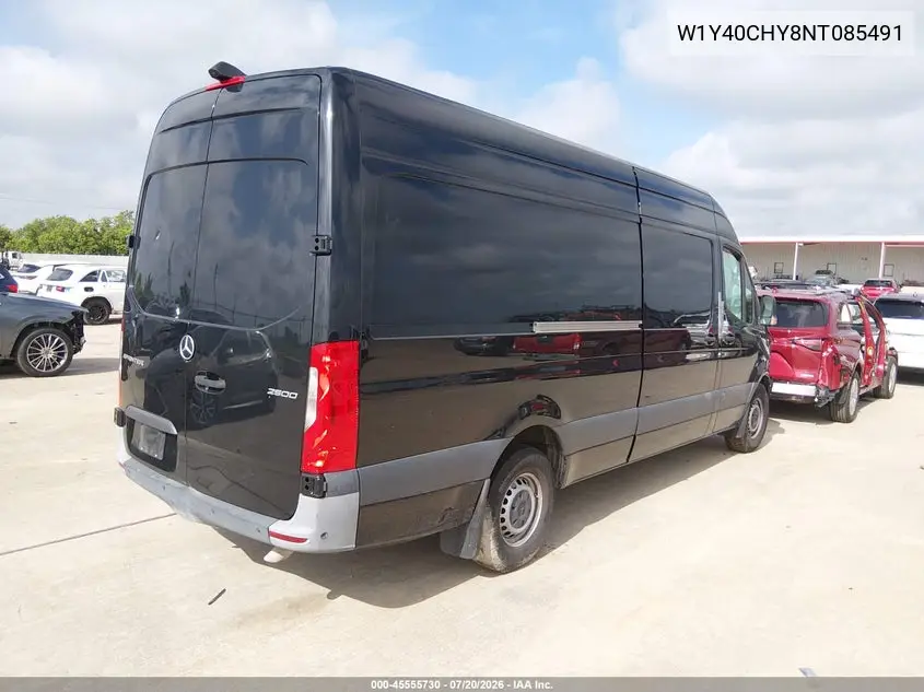 2022 Mercedes-Benz Sprinter 2500 High Roof I4 VIN: W1Y40CHY8NT085491 Lot: 45555730