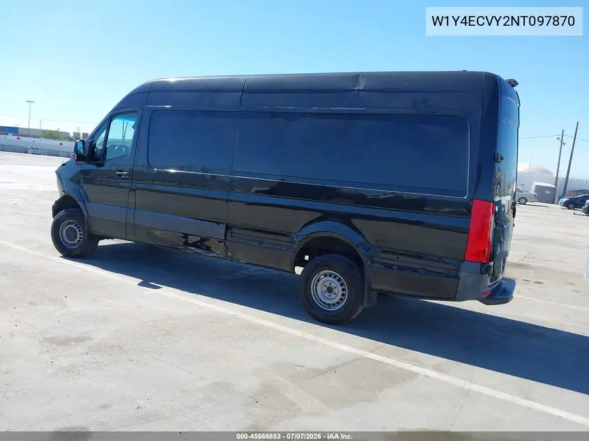 2022 Mercedes-Benz Sprinter 2500 High Roof V6 VIN: W1Y4ECVY2NT097870 Lot: 45566853