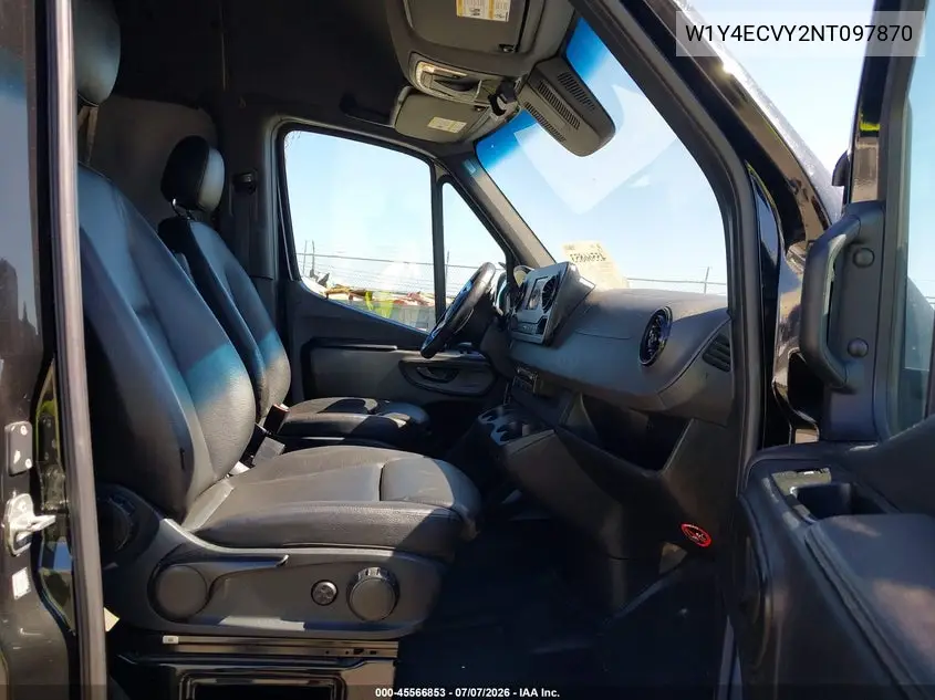 2022 Mercedes-Benz Sprinter 2500 High Roof V6 VIN: W1Y4ECVY2NT097870 Lot: 45566853