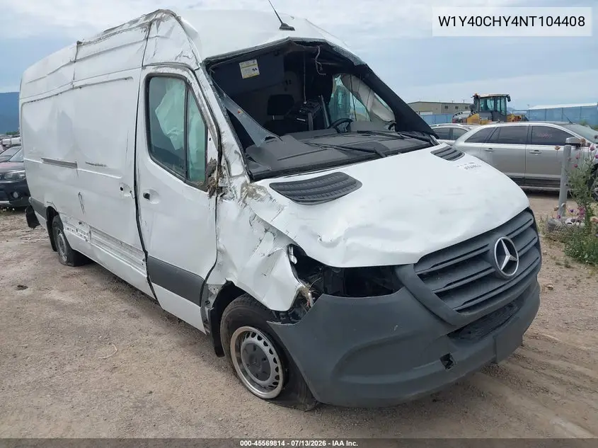 2022 Mercedes-Benz Sprinter 2500 High Roof I4 VIN: W1Y40CHY4NT104408 Lot: 45569814