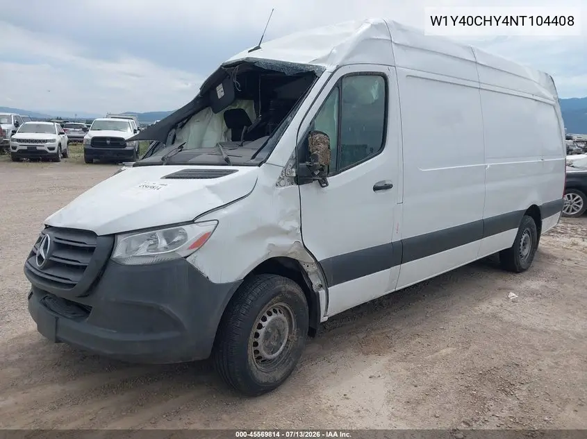 2022 Mercedes-Benz Sprinter 2500 High Roof I4 VIN: W1Y40CHY4NT104408 Lot: 45569814
