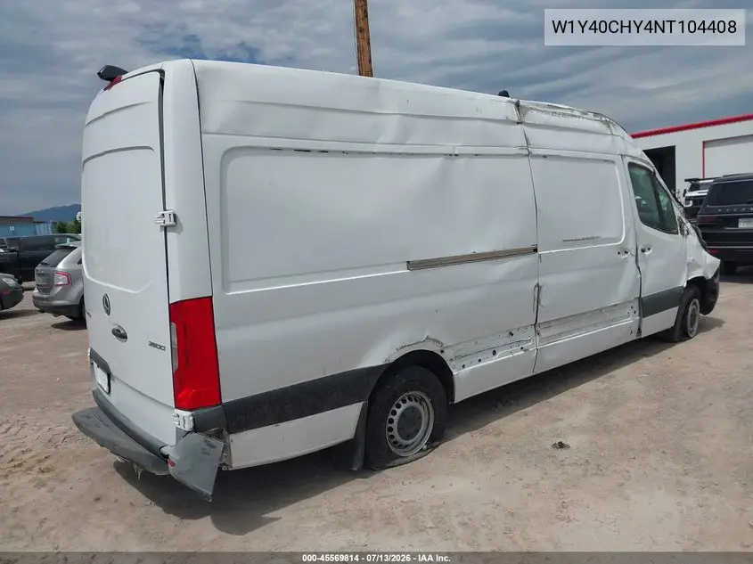 2022 Mercedes-Benz Sprinter 2500 High Roof I4 VIN: W1Y40CHY4NT104408 Lot: 45569814