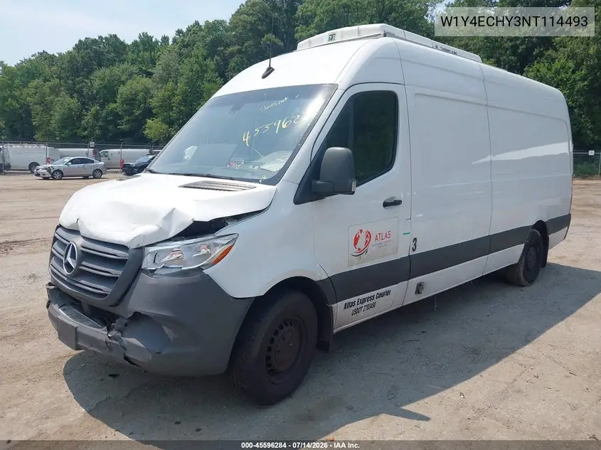 2022 Mercedes-Benz Sprinter 2500 High Roof V6 VIN: W1Y4ECHY3NT114493 Lot: 45596284