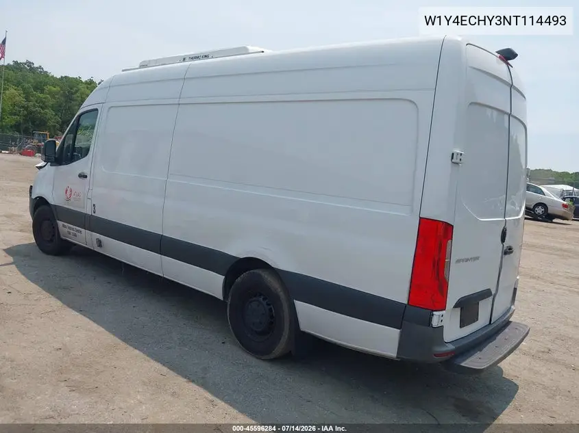 2022 Mercedes-Benz Sprinter 2500 High Roof V6 VIN: W1Y4ECHY3NT114493 Lot: 45596284