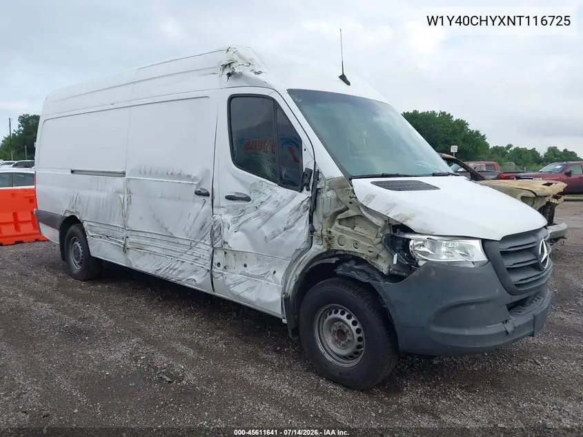 2022 Mercedes-Benz Sprinter 2500 High Roof I4 VIN: W1Y40CHYXNT116725 Lot: 45611641