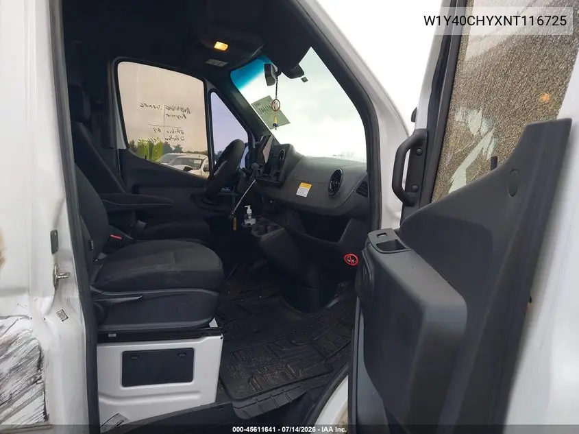 2022 Mercedes-Benz Sprinter 2500 High Roof I4 VIN: W1Y40CHYXNT116725 Lot: 45611641