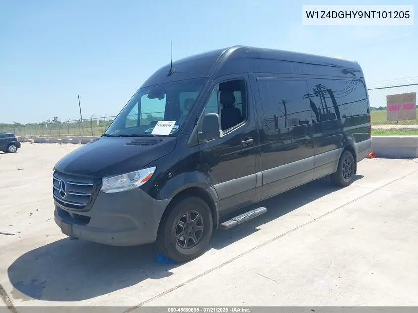 2022 Mercedes-Benz Sprinter 2500 High Roof I4 Diesel VIN: W1Z4DGHY9NT101205 Lot: 45680895