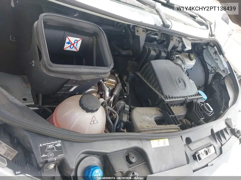 2023 Mercedes-Benz Sprinter 2500 High Roof 4-Cyl Diesel VIN: W1Y4KCHY2PT138439 Lot: 45308374