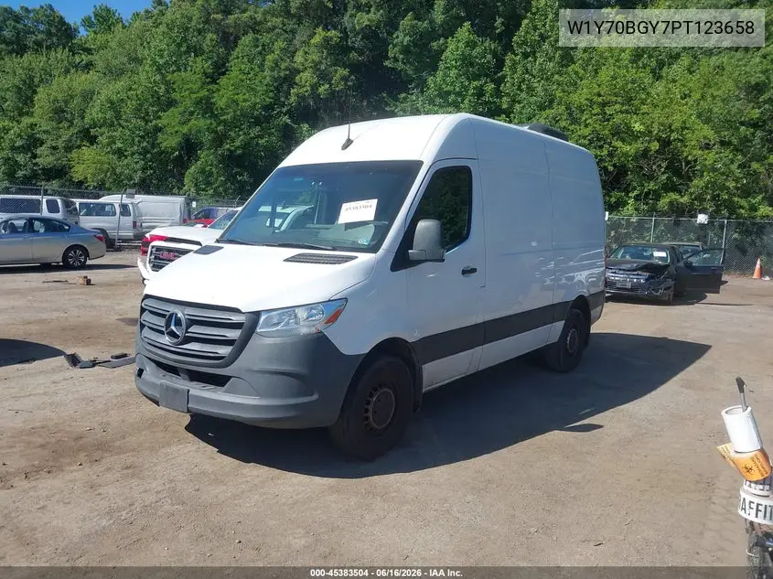 2023 Mercedes-Benz Sprinter 1500 Standard Roof 4-Cyl Gas VIN: W1Y70BGY7PT123658 Lot: 45383504