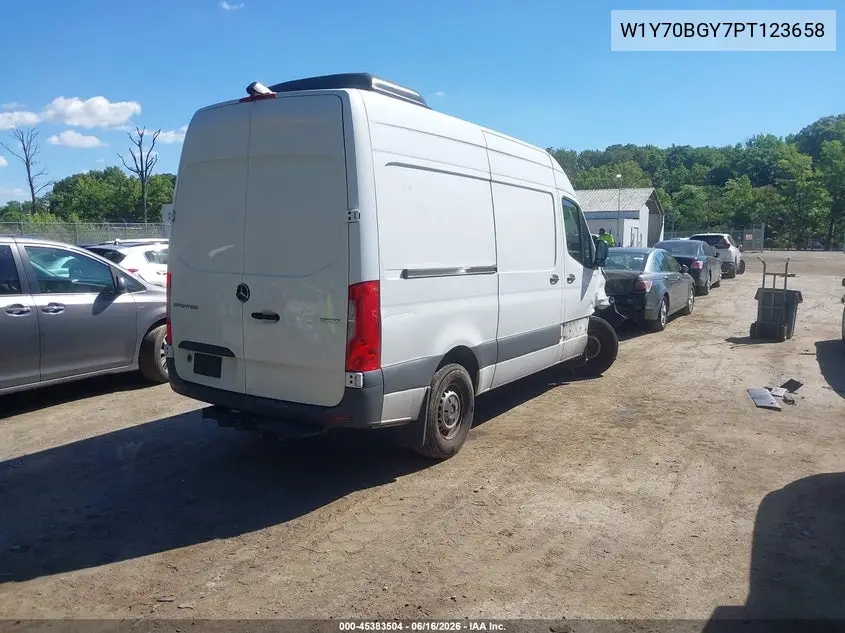 2023 Mercedes-Benz Sprinter 1500 Standard Roof 4-Cyl Gas VIN: W1Y70BGY7PT123658 Lot: 45383504