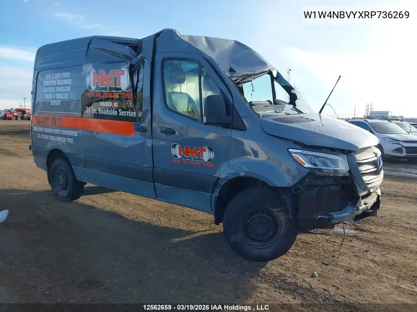2024 Mercedes-Benz Sprinter 2500 VIN: W1W4NBVYXRP736269 Lot: 12562659