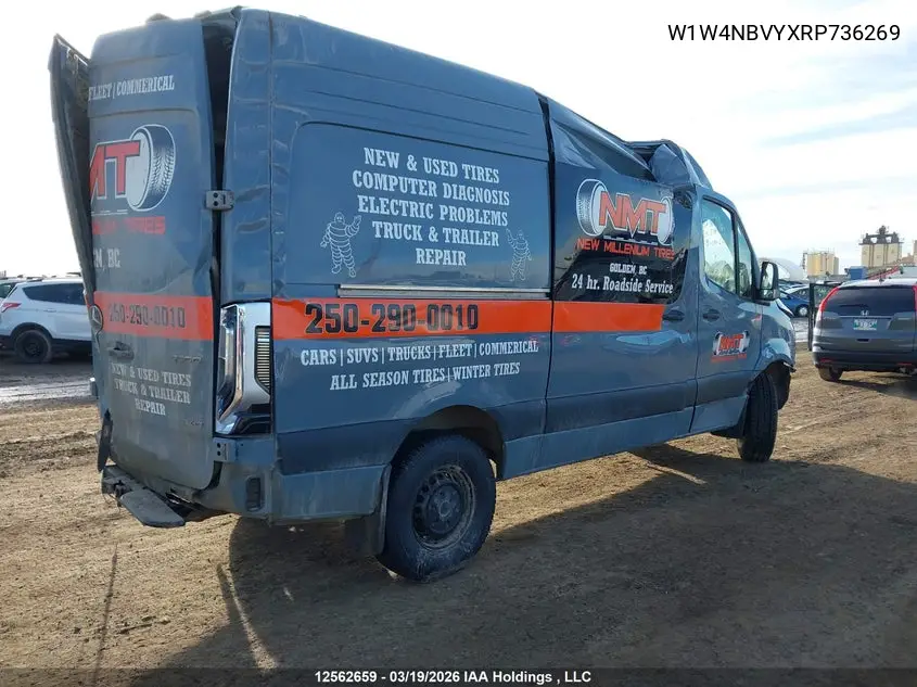 2024 Mercedes-Benz Sprinter 2500 VIN: W1W4NBVYXRP736269 Lot: 12562659