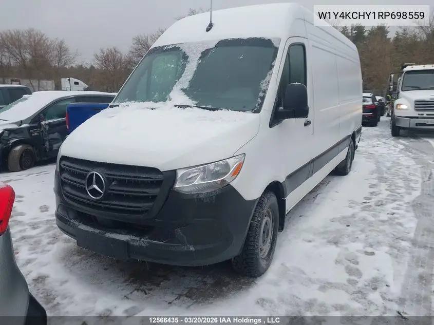 2024 Mercedes-Benz Sprinter 2500 VIN: W1Y4KCHY1RP698559 Lot: 12566435