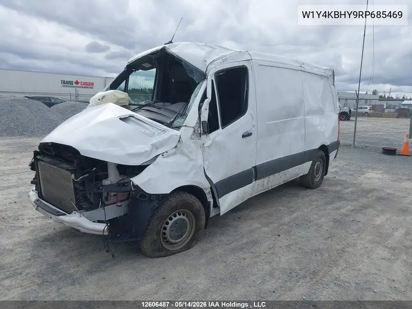2024 Mercedes-Benz Sprinter 2500 High Roof 4-Cyl Diesel/Standard Roof 4-Cyl Diesel VIN: W1Y4KBHY9RP685469 Lot: 12606487