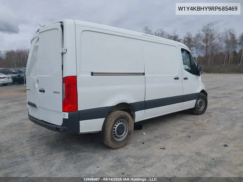 2024 Mercedes-Benz Sprinter 2500 High Roof 4-Cyl Diesel/Standard Roof 4-Cyl Diesel VIN: W1Y4KBHY9RP685469 Lot: 12606487